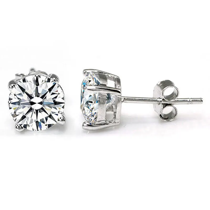 1 Carat Created Diamond Stud Earrings 925 Sterling Silver  XFE8114