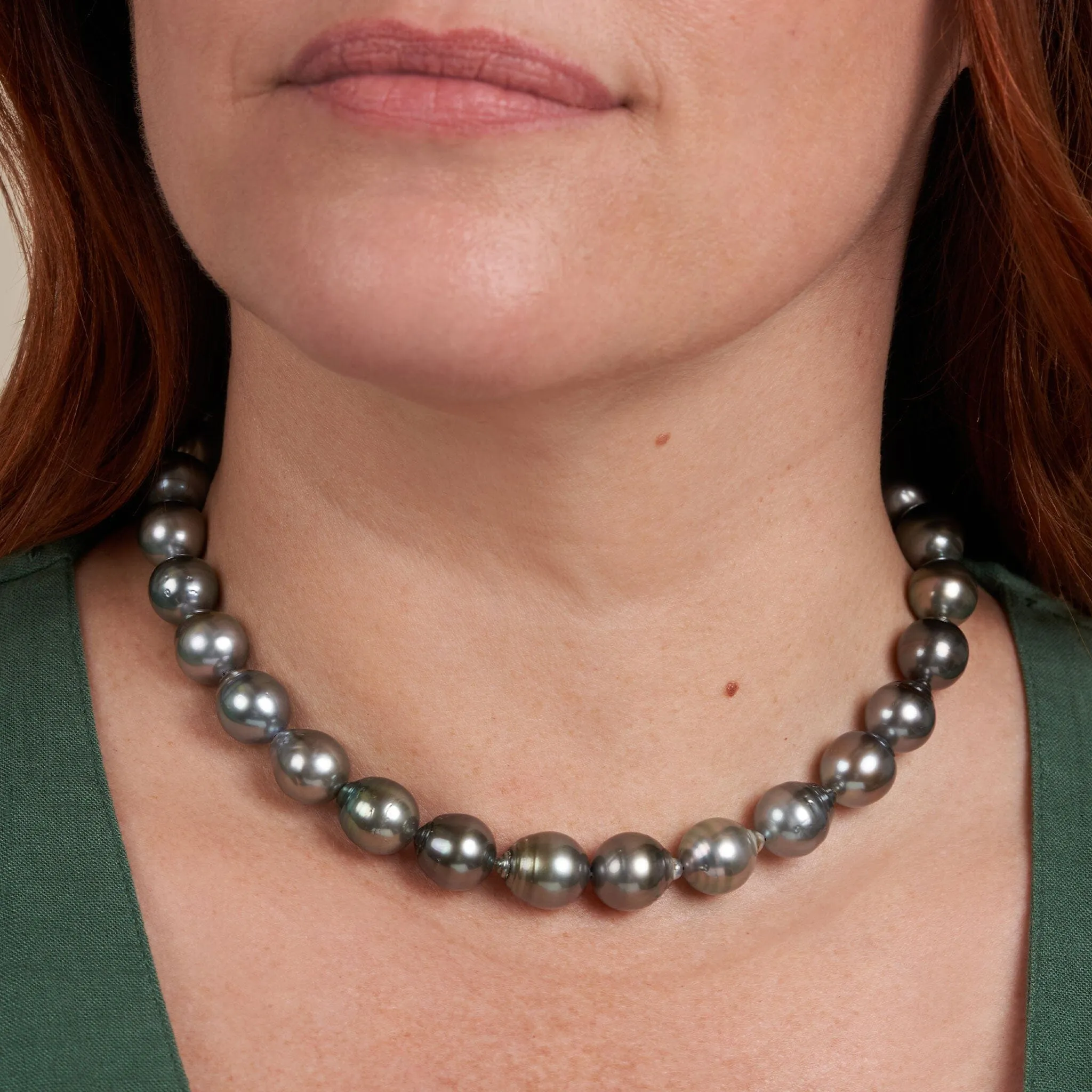 11.0-13.2 mm AA /AAA Tahitian Drop Pearl Necklace