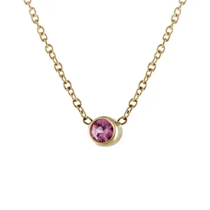14K PINK SAPPHIRE NECKLACE