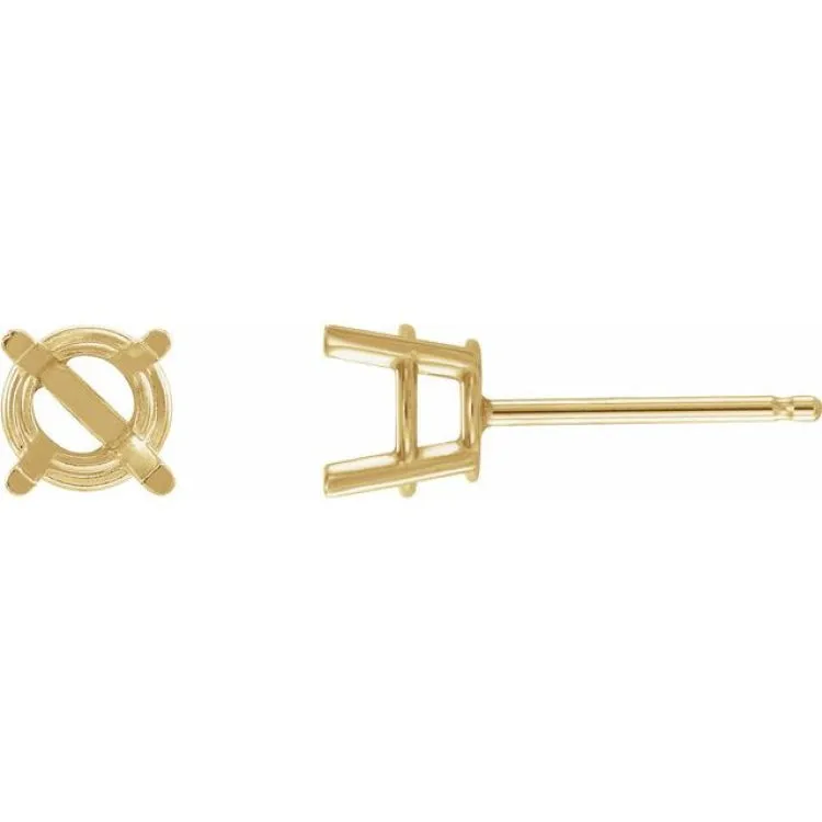 14K Yellow 2.5 mm Natural Citrine Stud Earrings