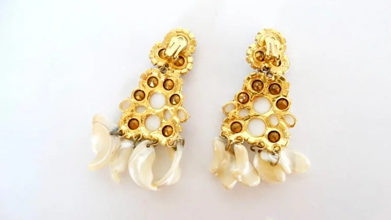 1960s William De Lillo Shell Earrings