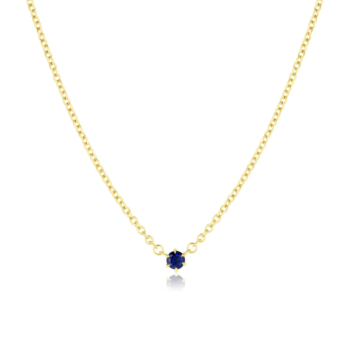 6 Prong Sapphire Necklace