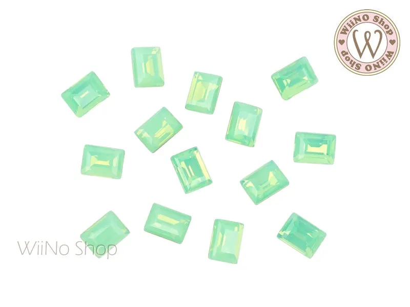 6 x 8mm Opal Rectangle Point Back Crystal - 5 pcs