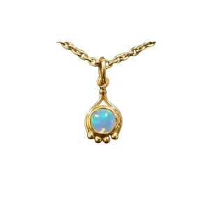 925 Ethiopian Opal Gold Vermeil Pendant