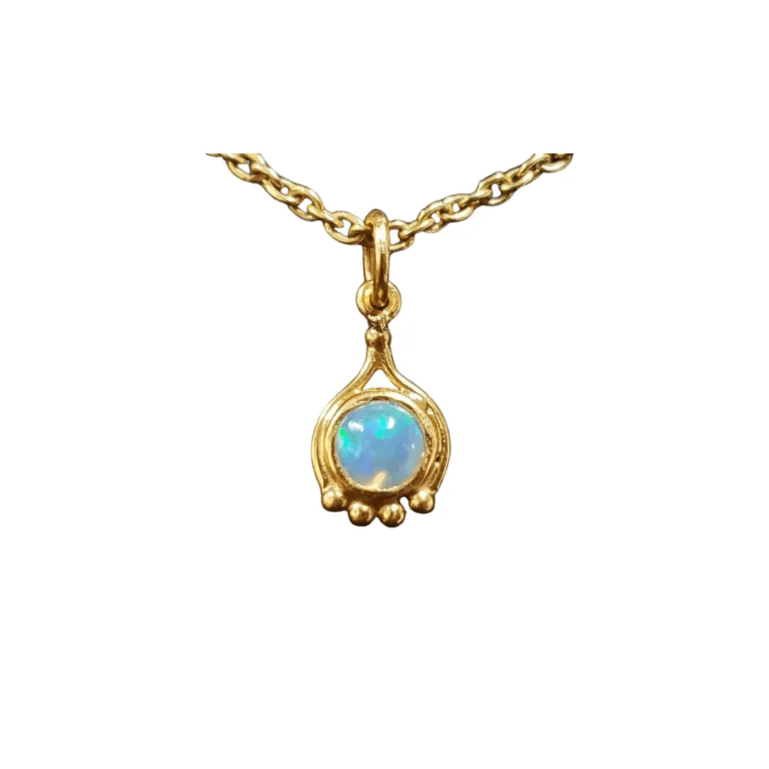 925 Ethiopian Opal Gold Vermeil Pendant