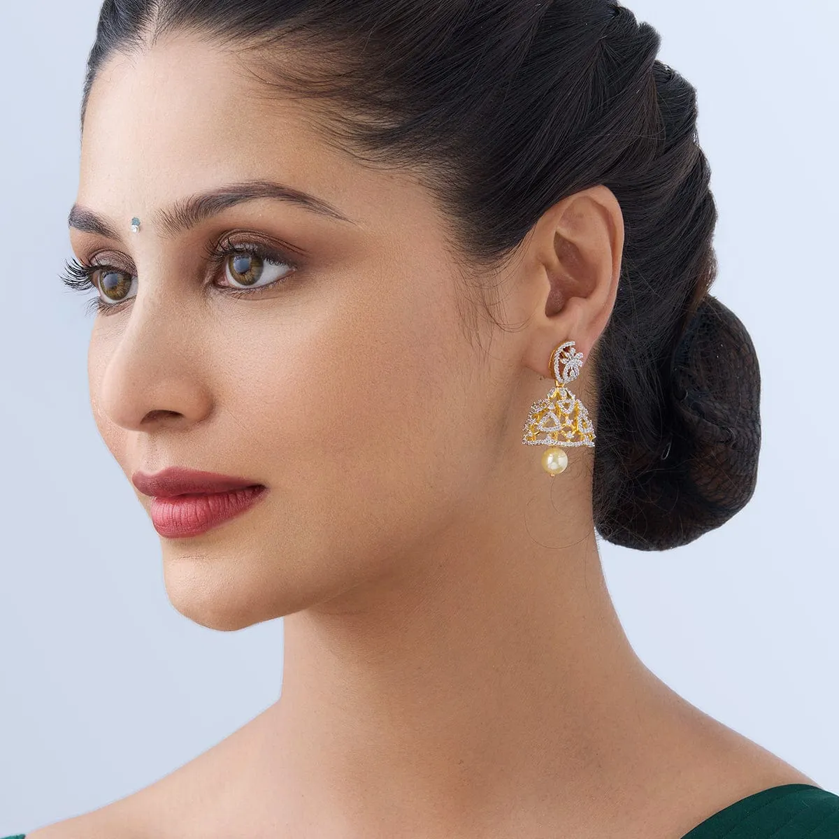92.5 Silver Zircon Earring 156973