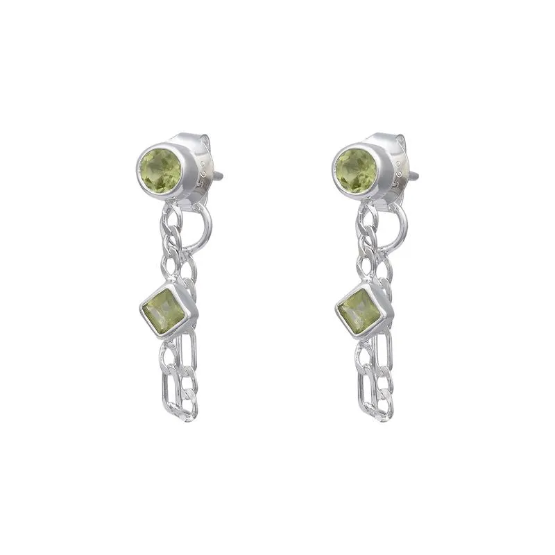 Ada Peridot Sterling Silver Studs