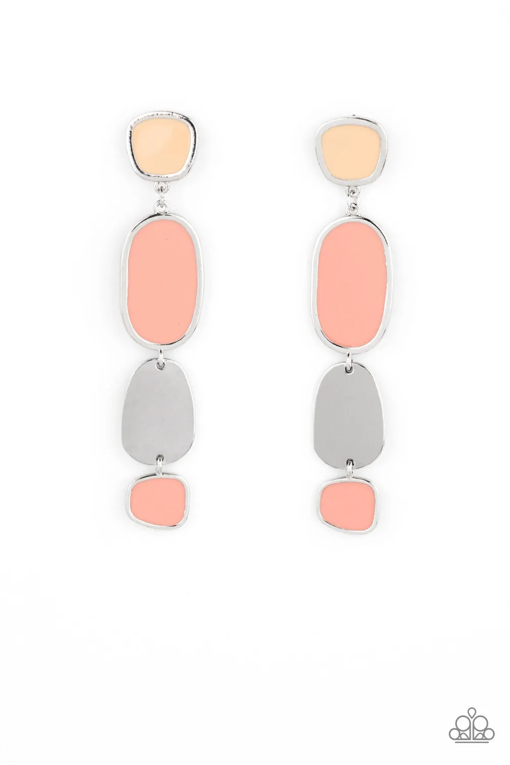 All Out Allure - Orange Post Earrings - Paparazzi Accessories