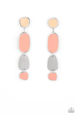 All Out Allure - Orange Post Earrings - Paparazzi Accessories