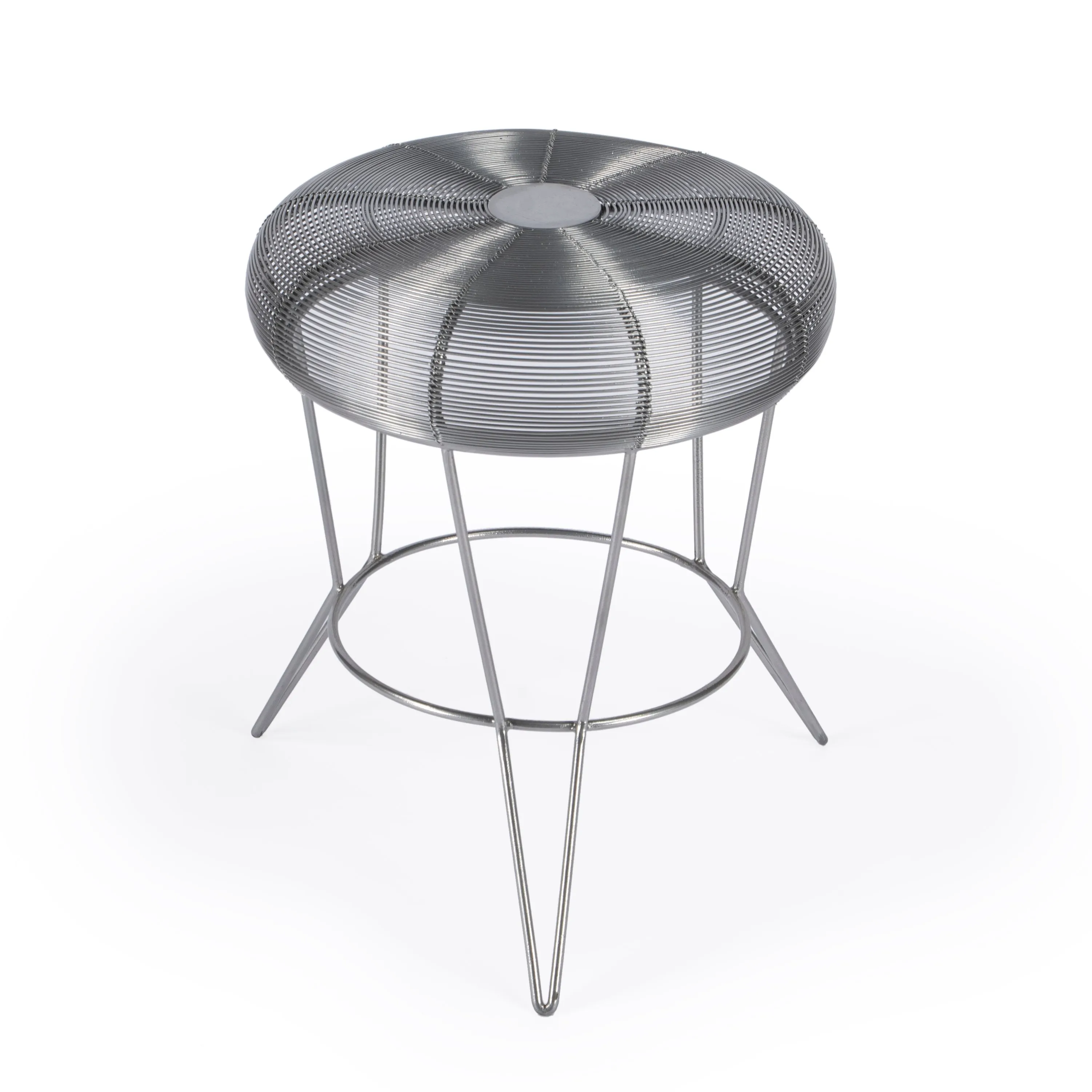 Allen Decorative Wire Side Table in Silver  5633220