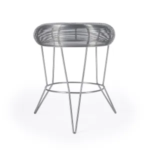 Allen Decorative Wire Side Table in Silver  5633220