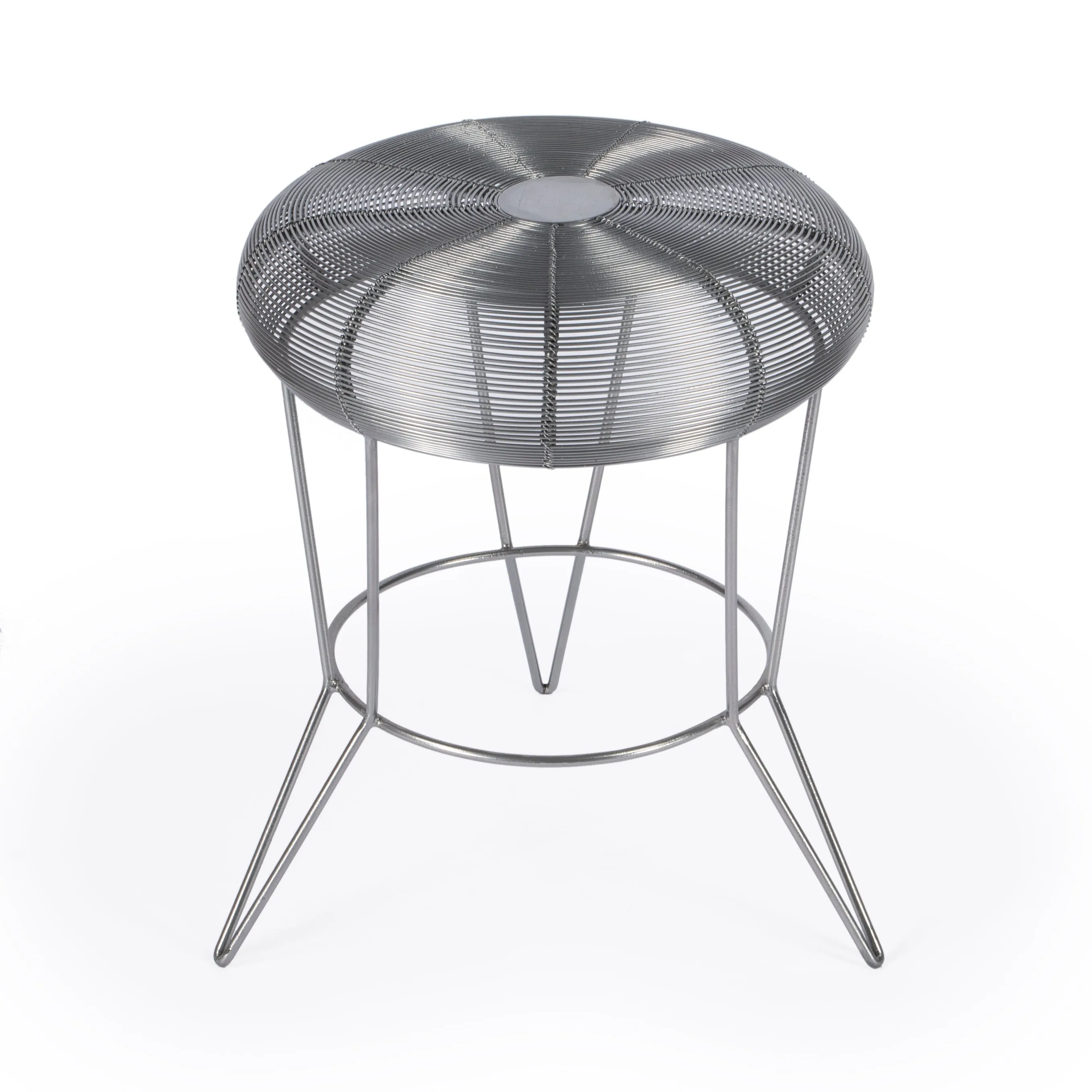 Allen Decorative Wire Side Table in Silver  5633220