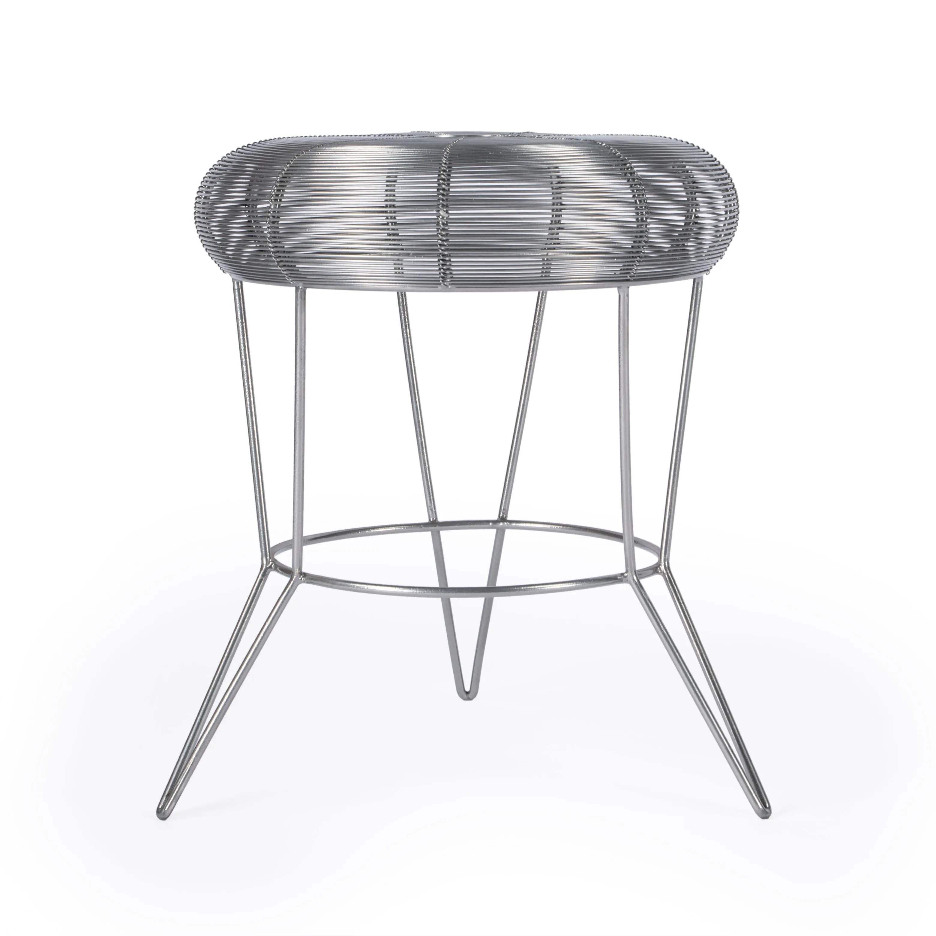 Allen Decorative Wire Side Table in Silver  5633220