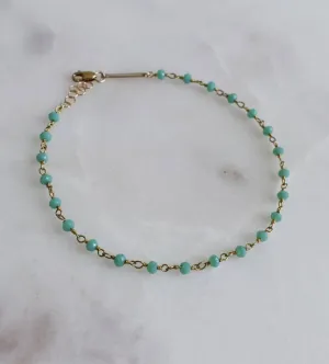 Amazonite Multi Wrap Anklet
