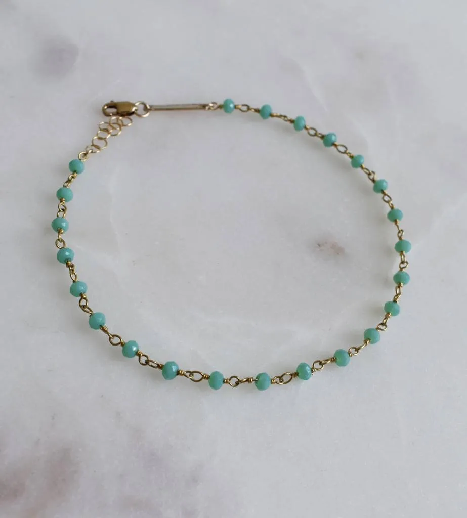 Amazonite Multi Wrap Anklet