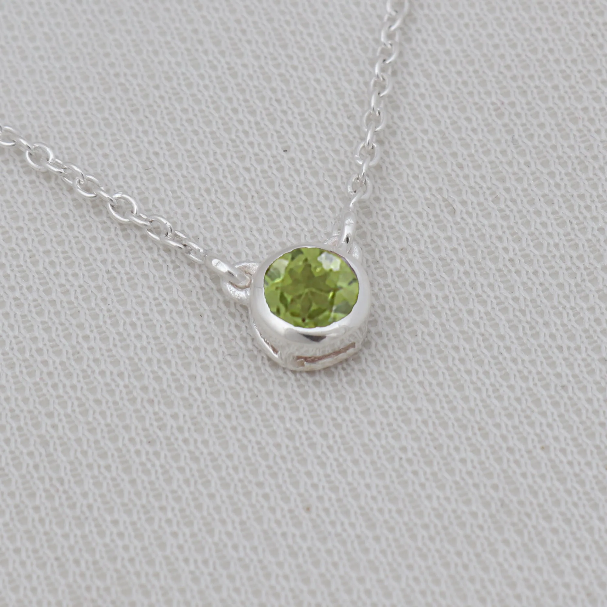 Amethyst Silver Minimalist Necklace