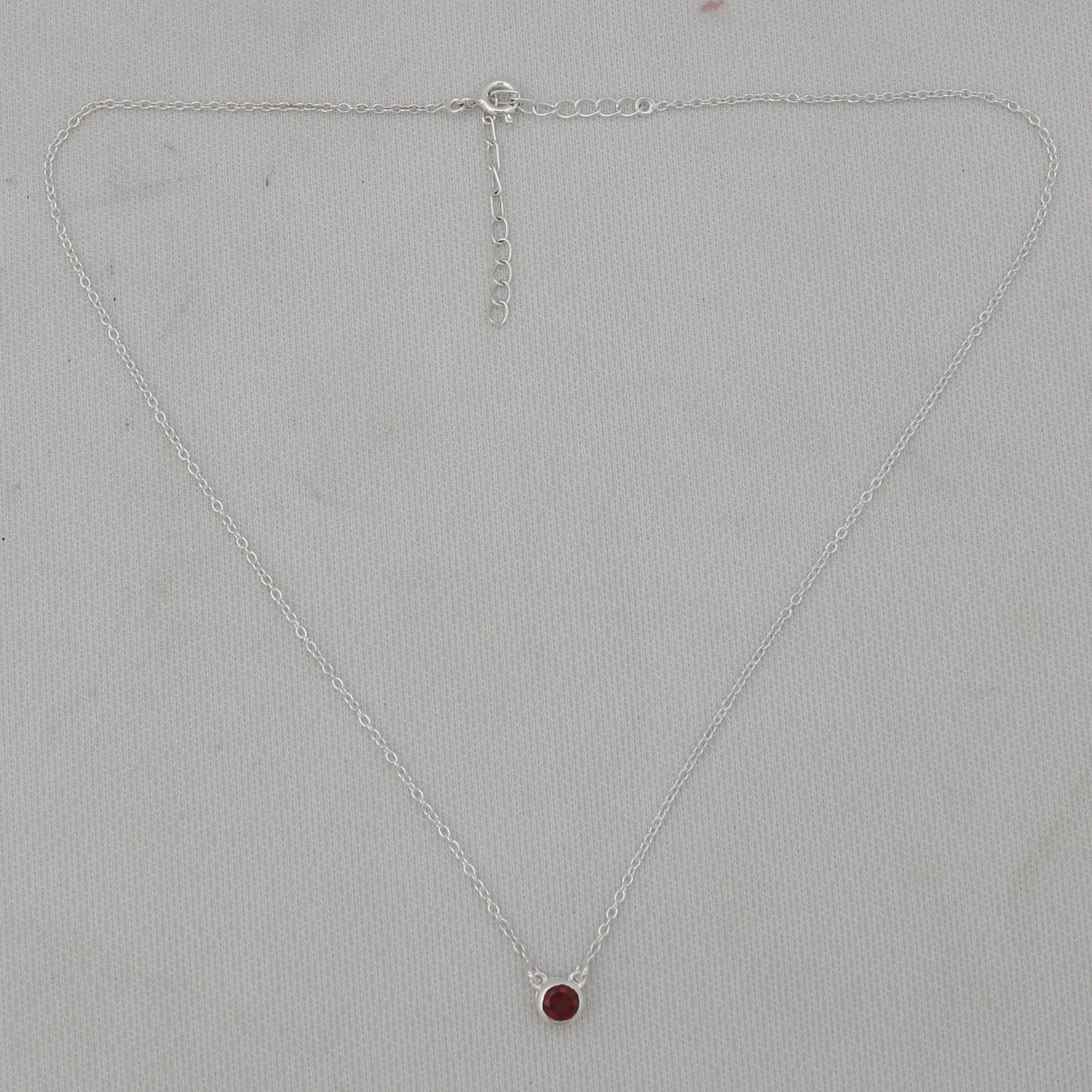 Amethyst Silver Minimalist Necklace