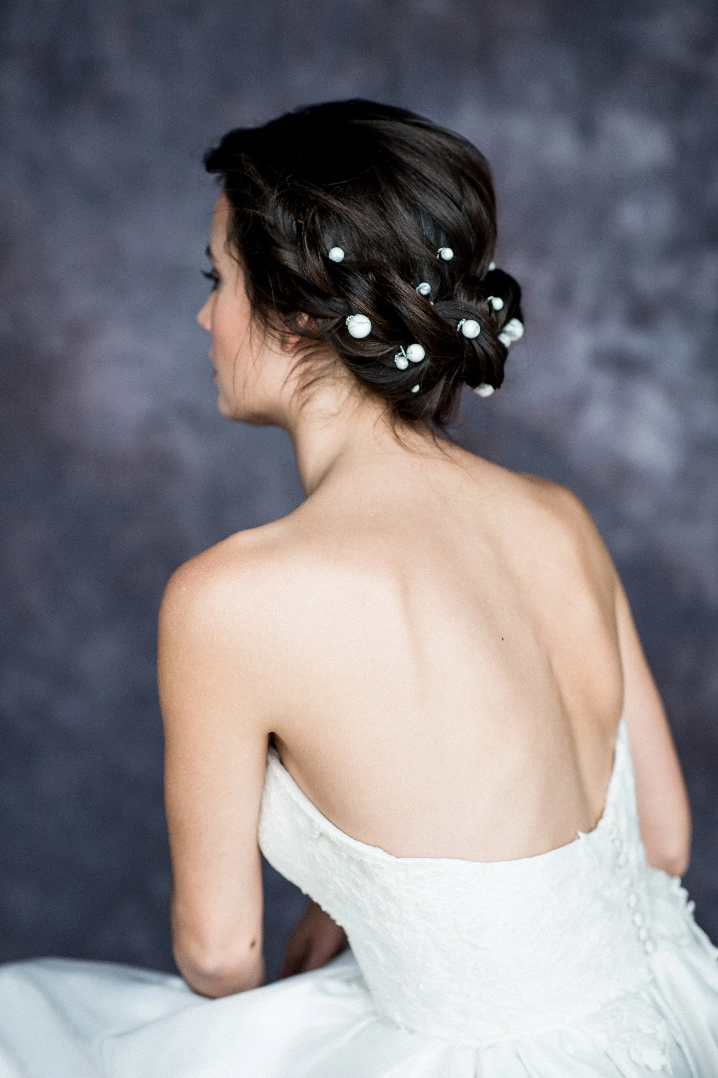 ANIKA Unique Marble Bridal Hair Pins