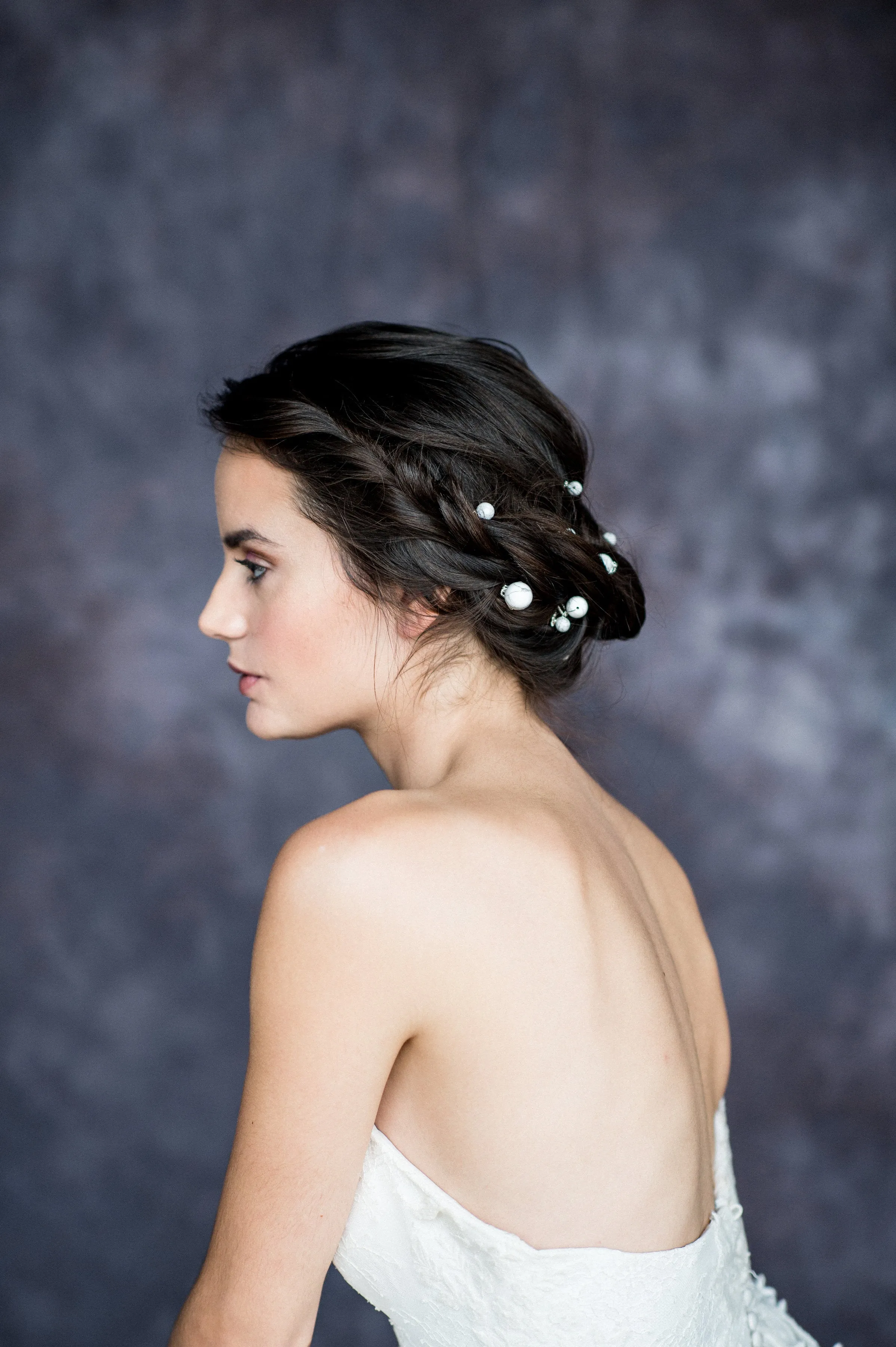 ANIKA Unique Marble Bridal Hair Pins