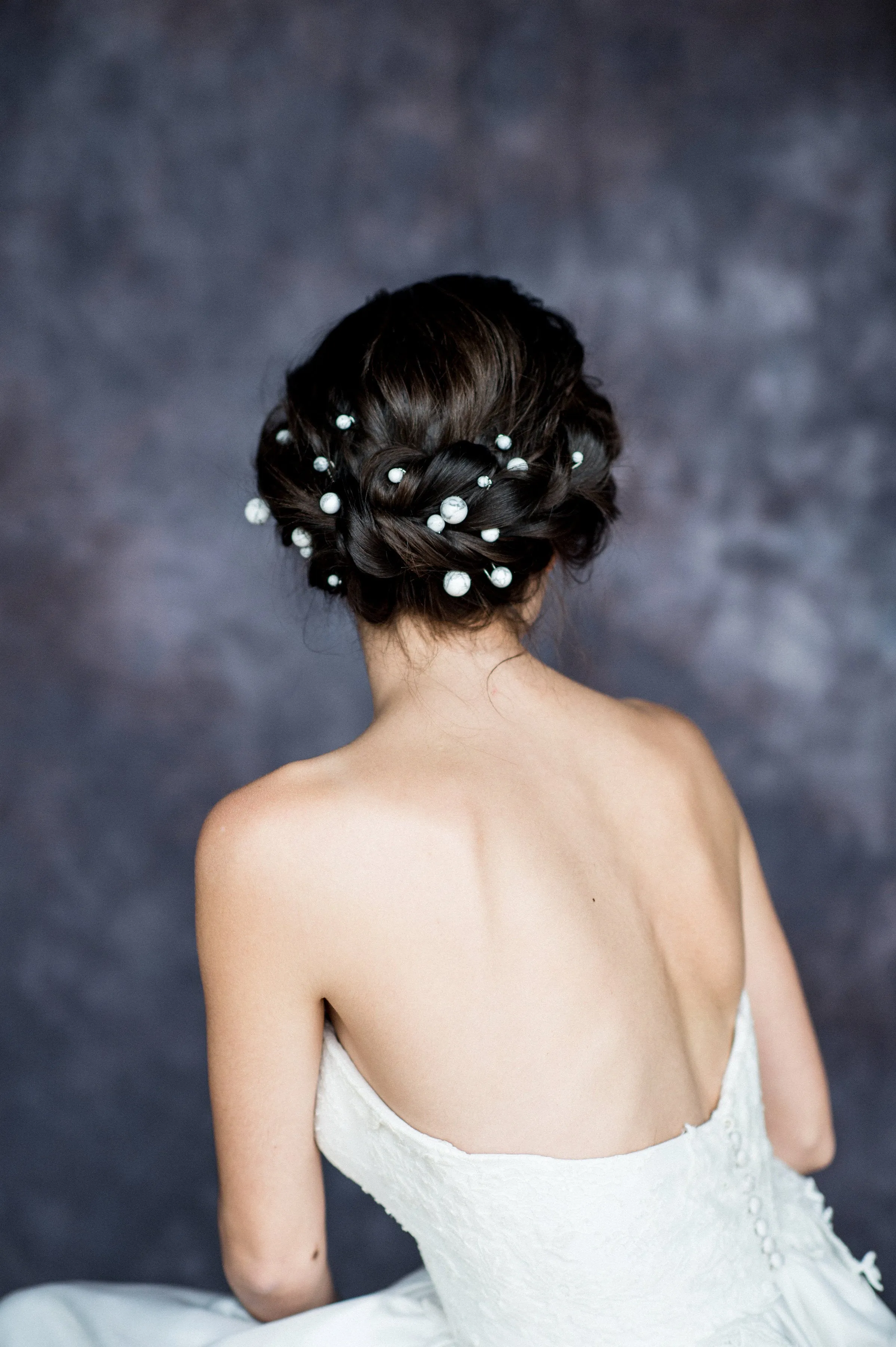 ANIKA Unique Marble Bridal Hair Pins