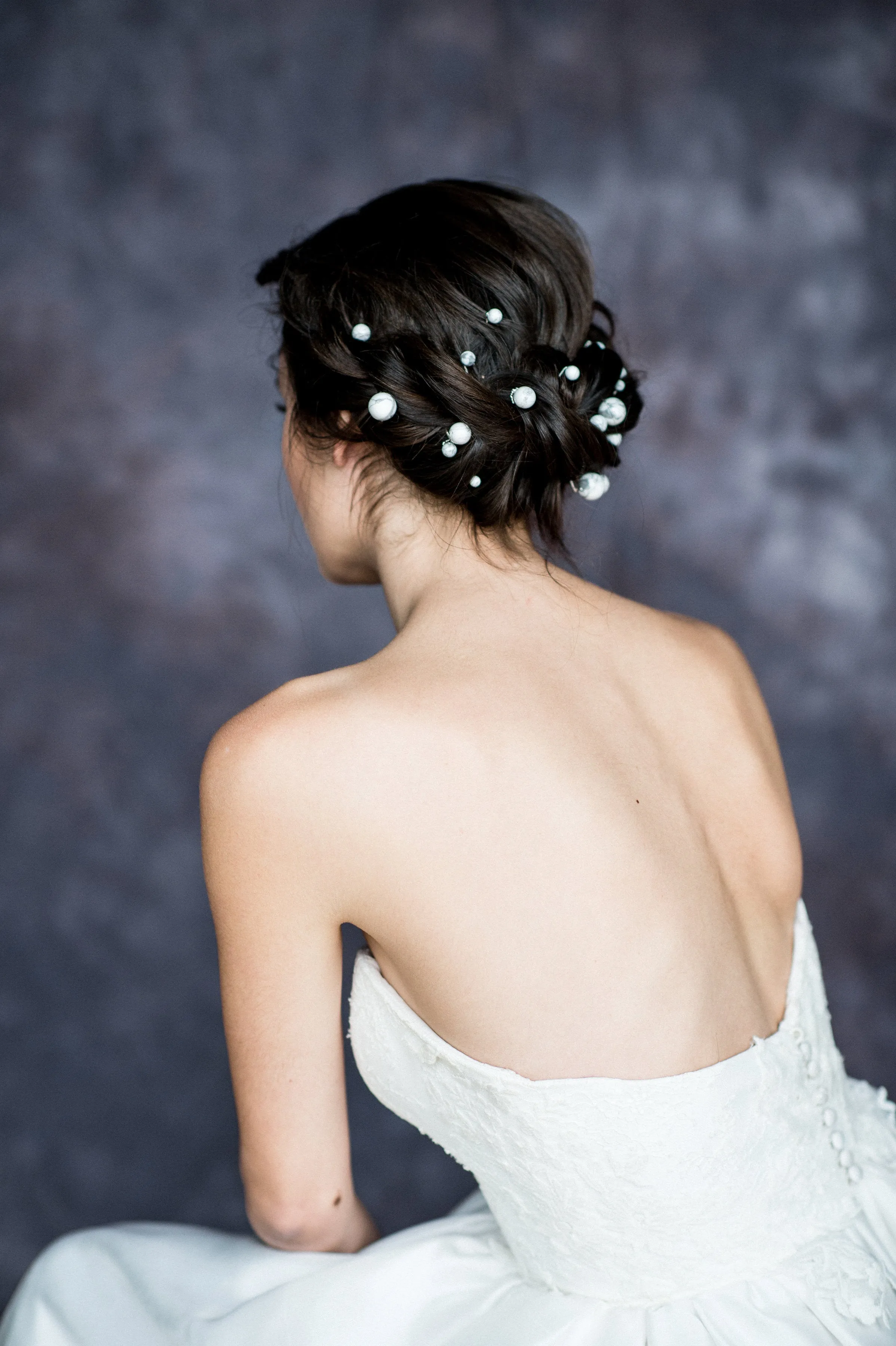ANIKA Unique Marble Bridal Hair Pins