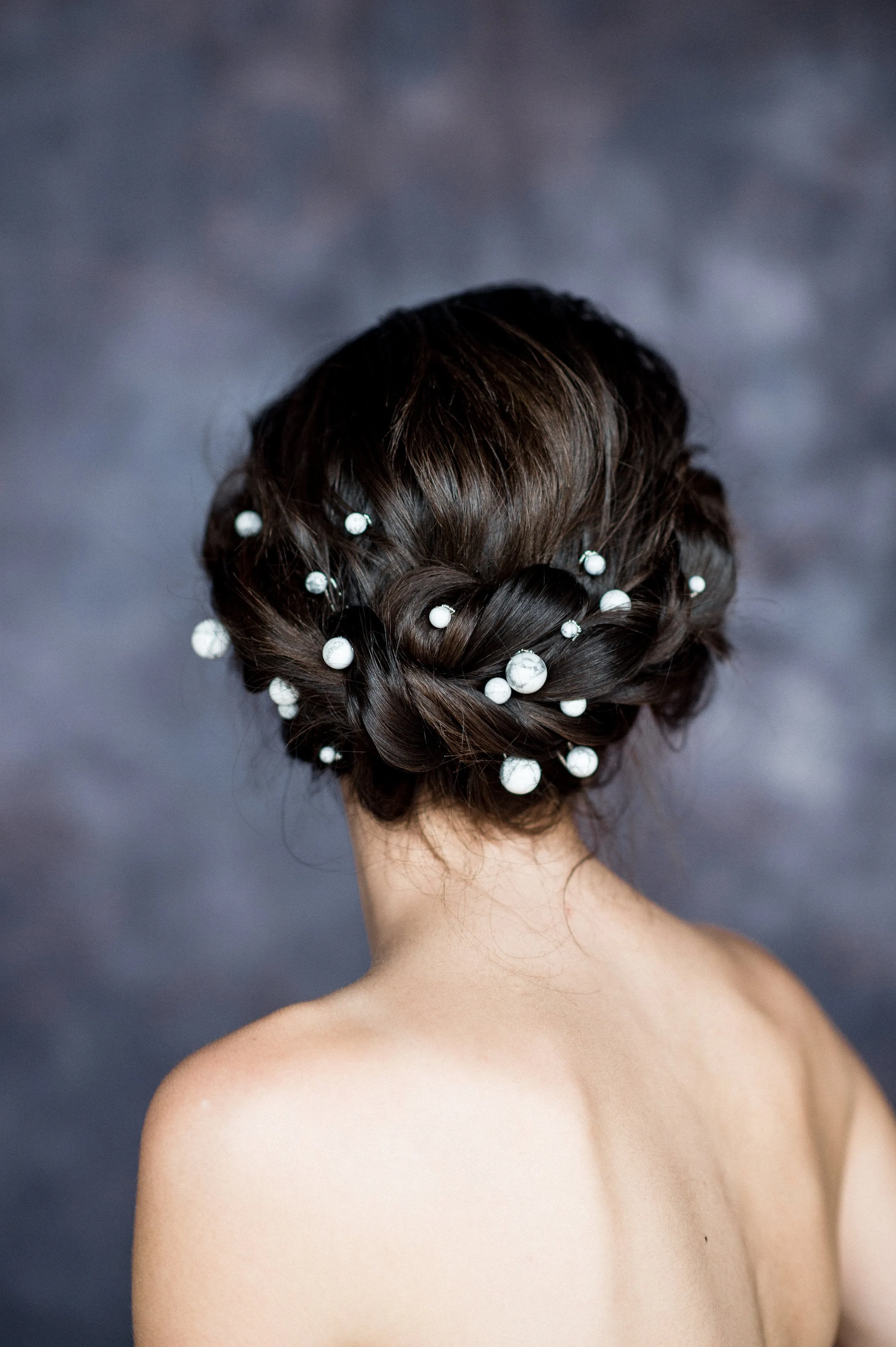 ANIKA Unique Marble Bridal Hair Pins