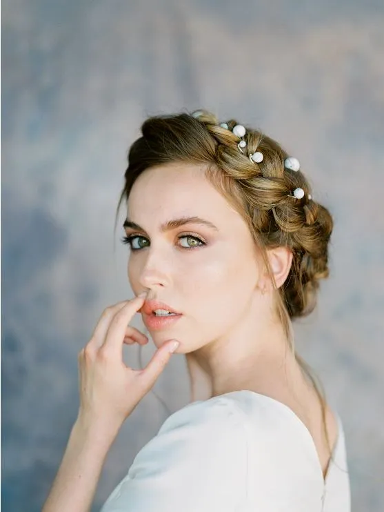 ANIKA Unique Marble Bridal Hair Pins