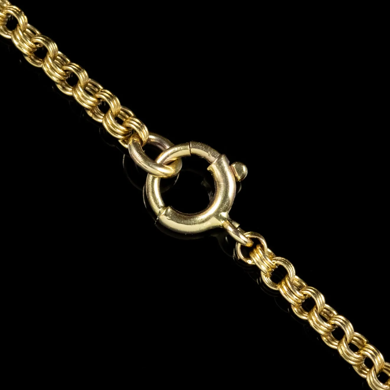 Antique Edwardian Suffragette Necklace Amethyst Heart Droppers 18Ct Gold Circa 1910