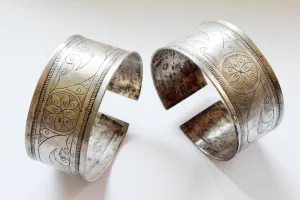 Antique Matching Pair of Silver Berber Arm Bracelets