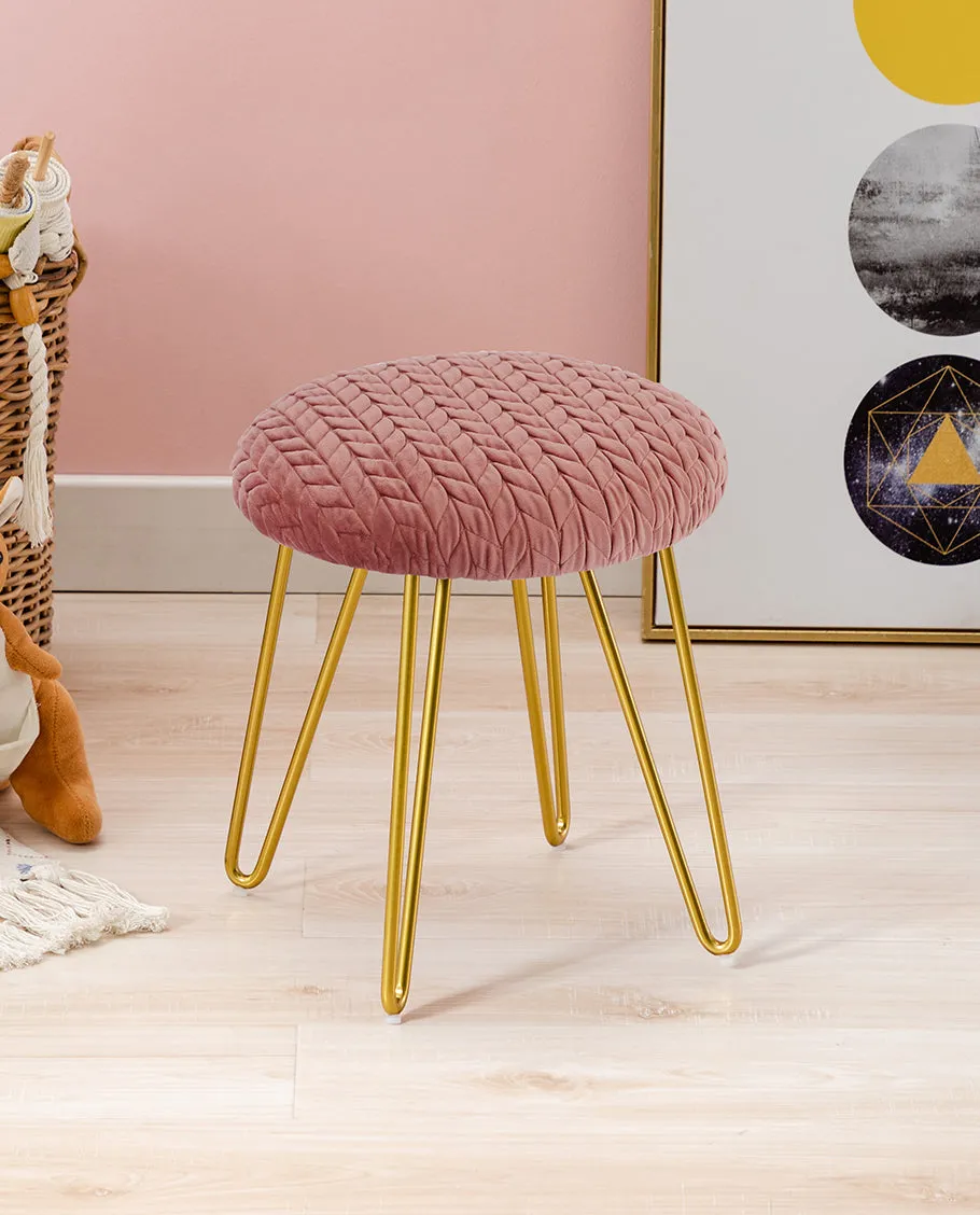 Atlantic City Quilting Ottoman Vanity Stool