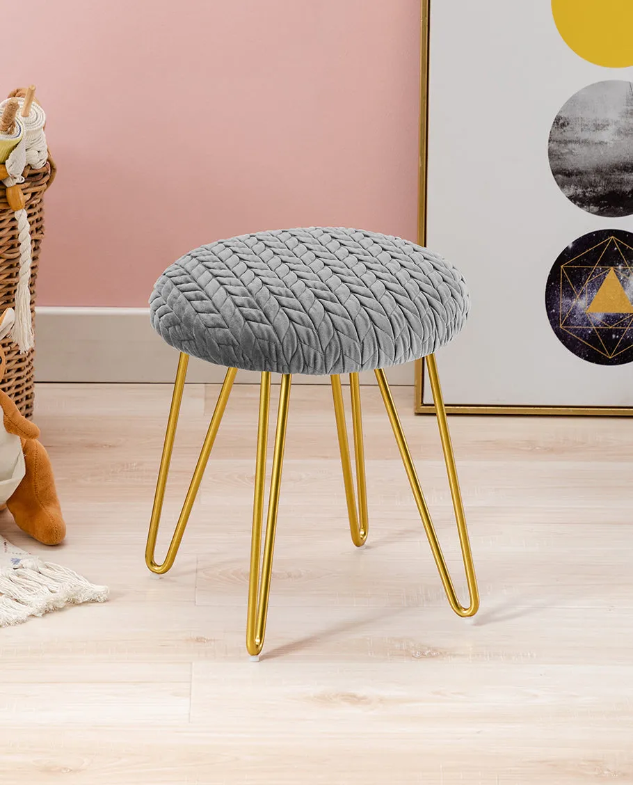 Atlantic City Quilting Ottoman Vanity Stool