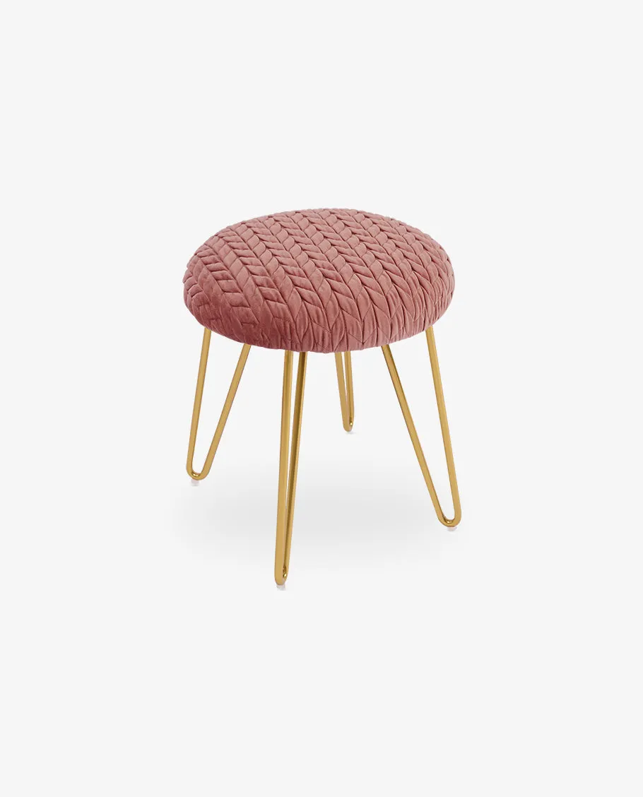 Atlantic City Quilting Ottoman Vanity Stool
