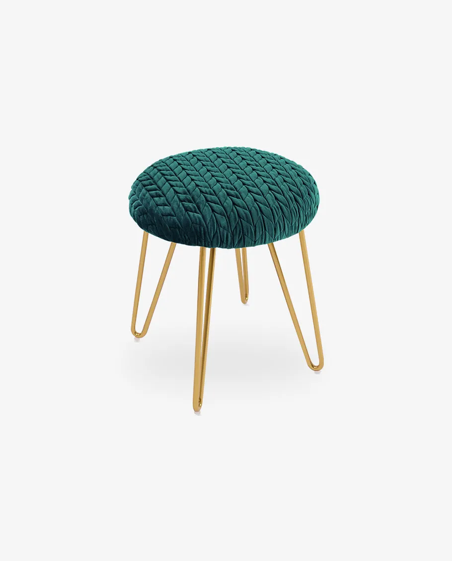 Atlantic City Quilting Ottoman Vanity Stool