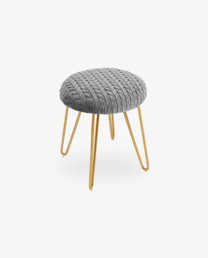 Atlantic City Quilting Ottoman Vanity Stool
