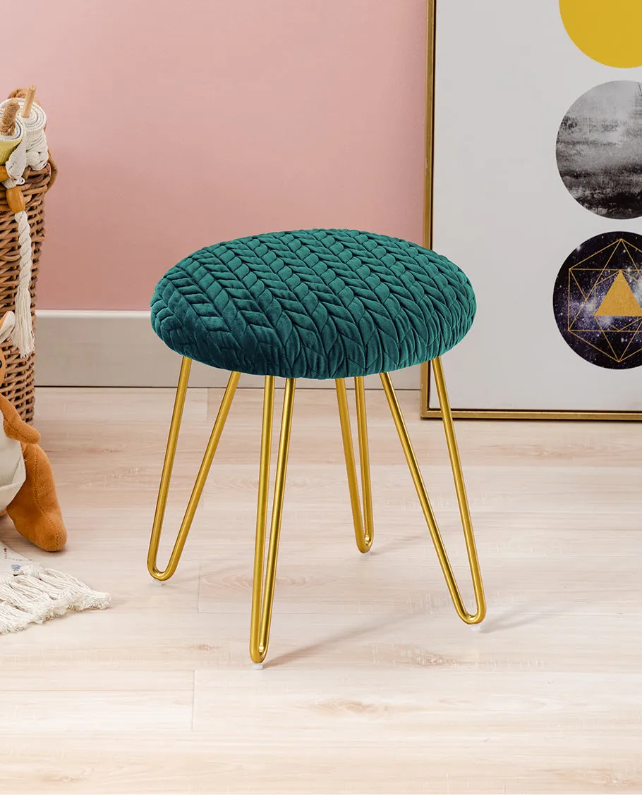 Atlantic City Quilting Ottoman Vanity Stool
