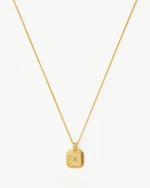 August Birthstone Pendant Necklace | 18ct Gold Vermeil/Peridot