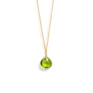 August Peridot Birthstone Pendant Necklace