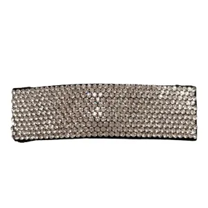 Bari Lynn Fully Crystallized Swarovski Crystal Rectangle Snap Clip - Clear