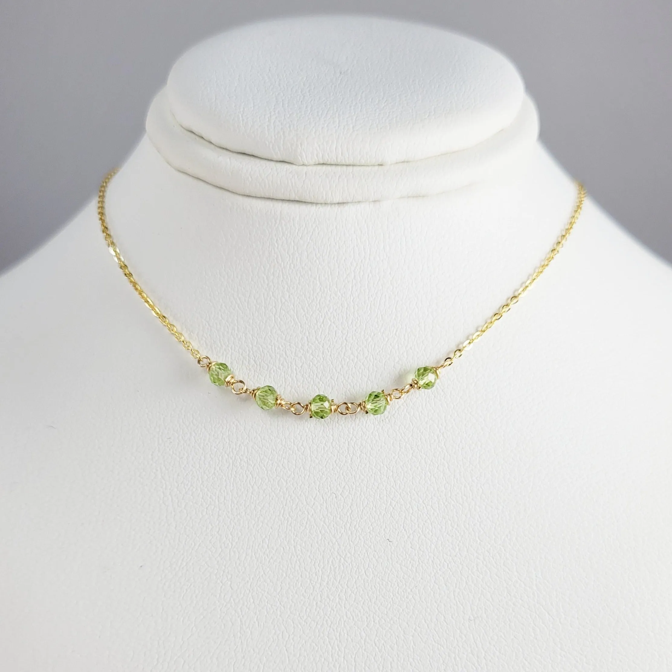 Beaded Peridot Necklace