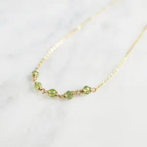 Beaded Peridot Necklace