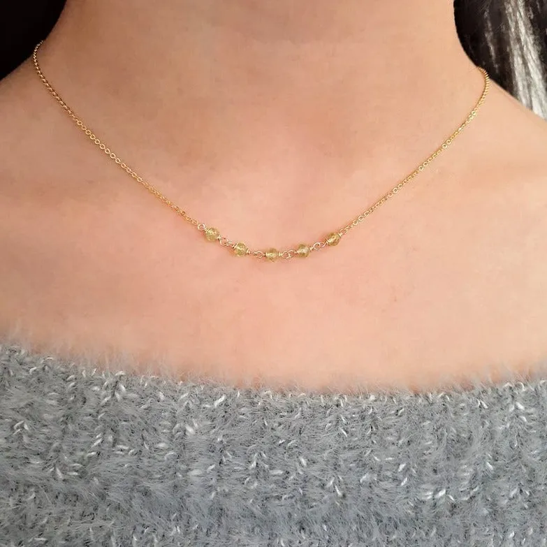 Beaded Peridot Necklace
