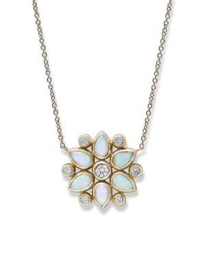 Bezel Bouquet Petal Necklace