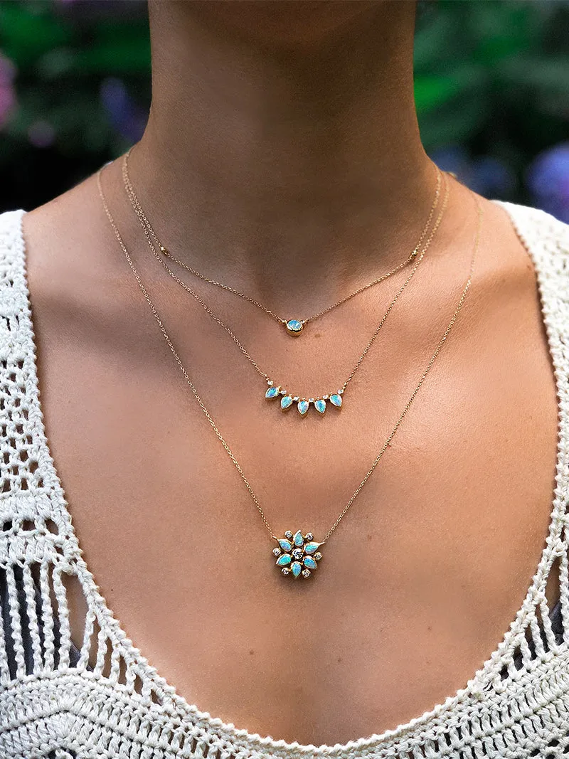 Bezel Bouquet Petal Necklace