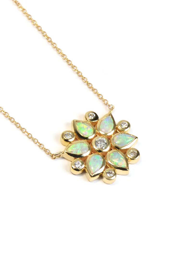 Bezel Bouquet Petal Necklace