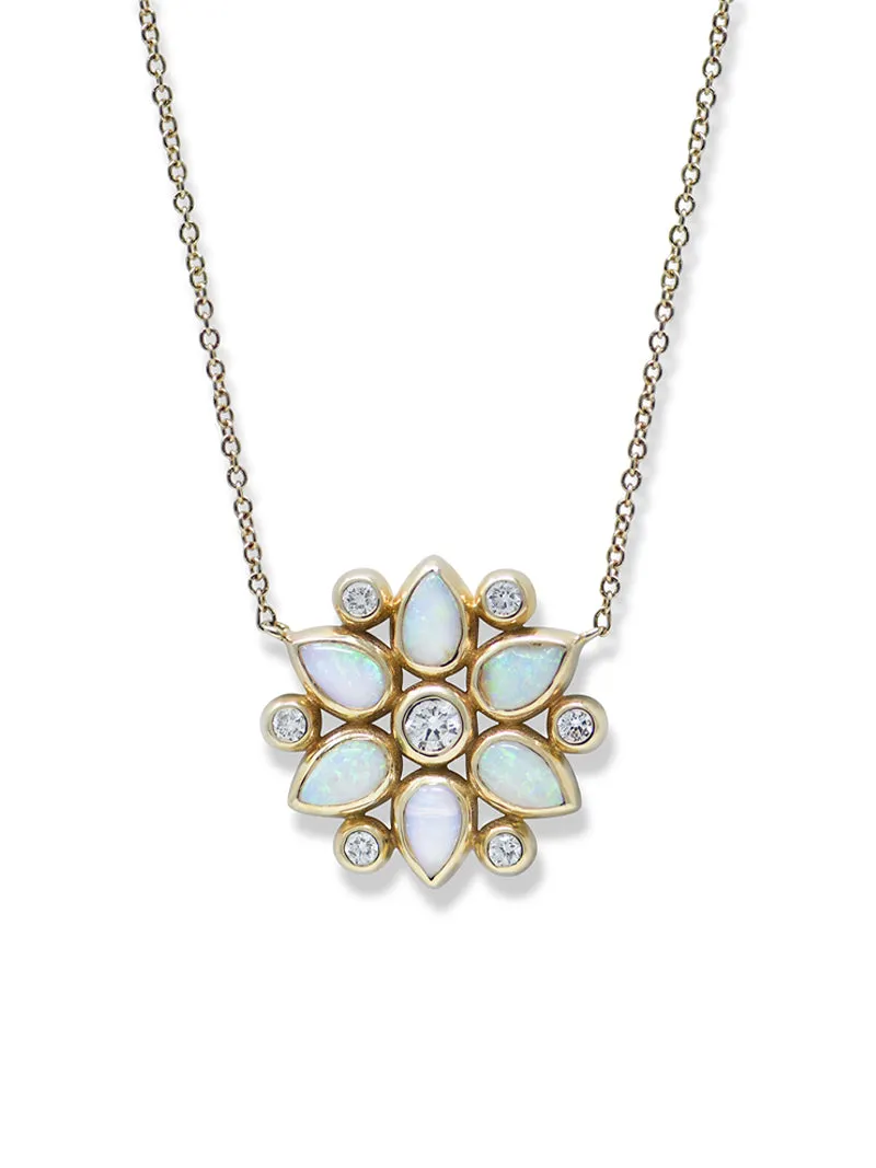Bezel Bouquet Petal Necklace