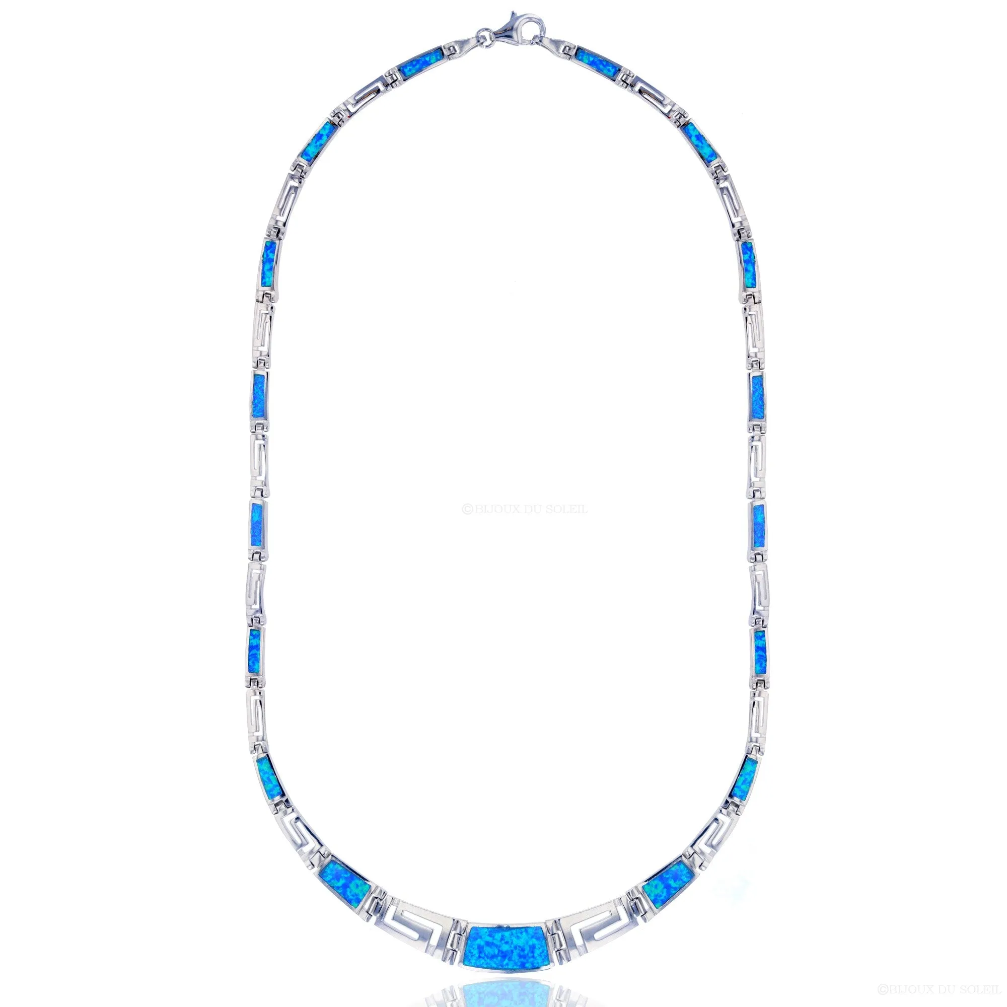 Bijoux Du Soleil Sterling Silver Created Opal Necklace - 18"