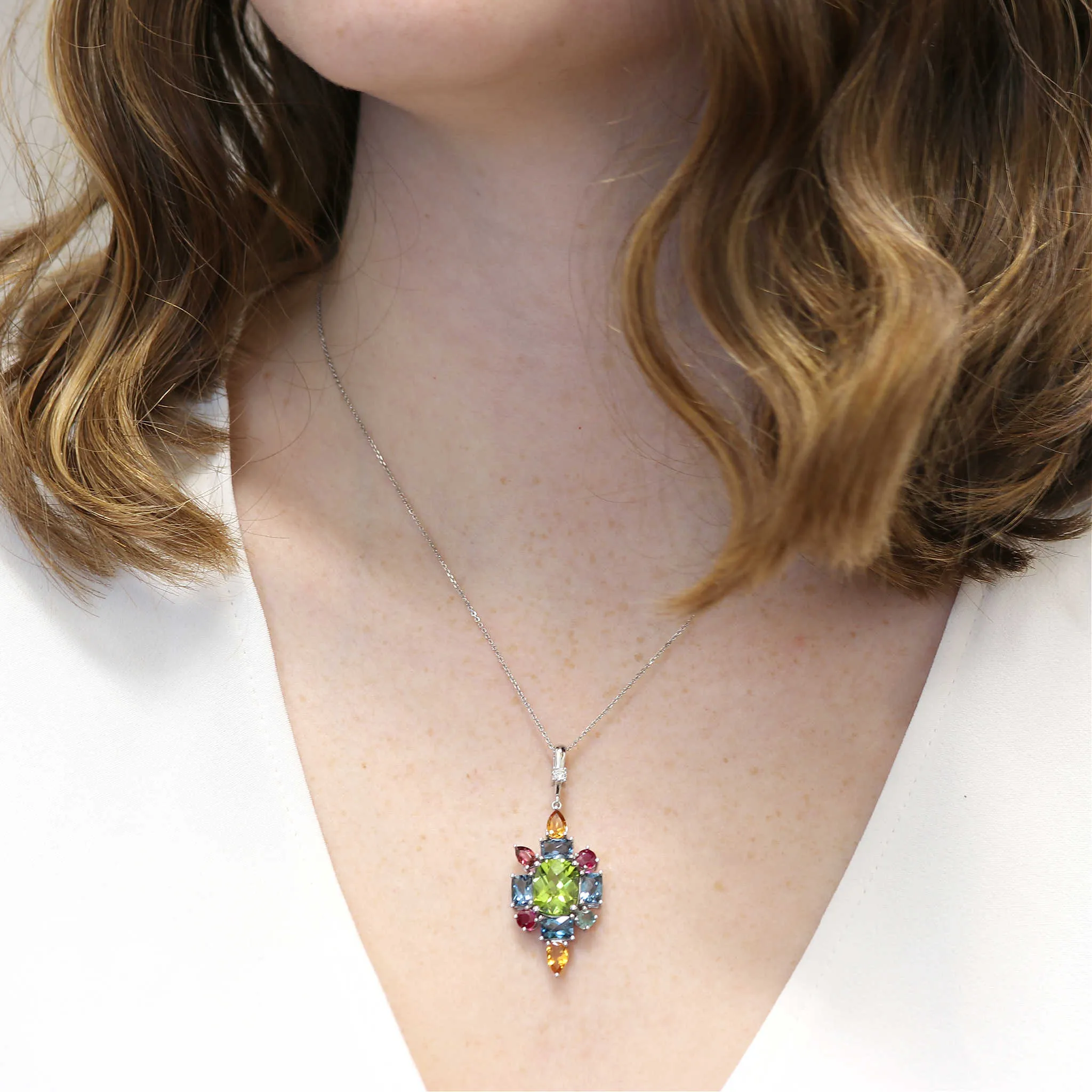 Birthstone Cluster Pendant