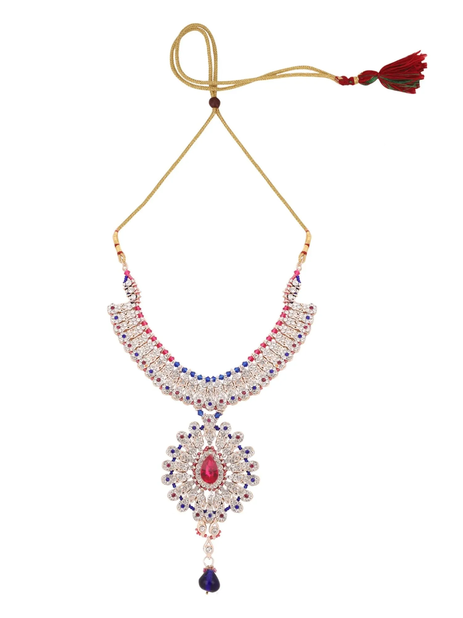 Brass Multi-Color Jewelry Set - Vibrant Elegance - Anikas Creation