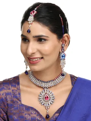 Brass Multi-Color Jewelry Set - Vibrant Elegance - Anikas Creation