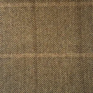 Brown Herringbone With Light And Dark Brown Check Country Tweed Jacketing